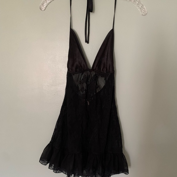 Victoria’s Secret black lace babydoll lingerie. - Picture 5 of 6